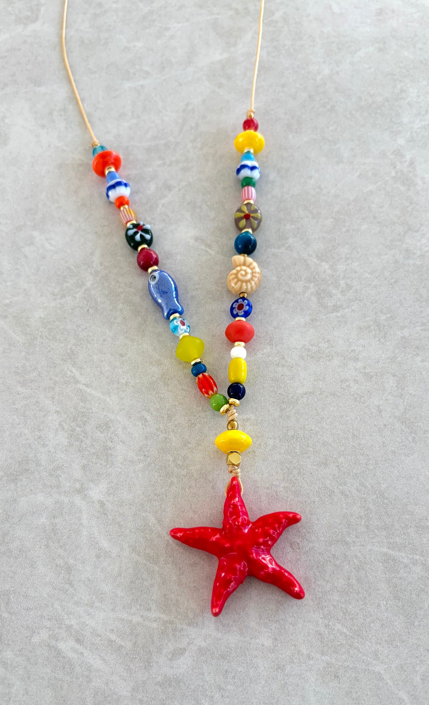 Collar estrella de mar roja I