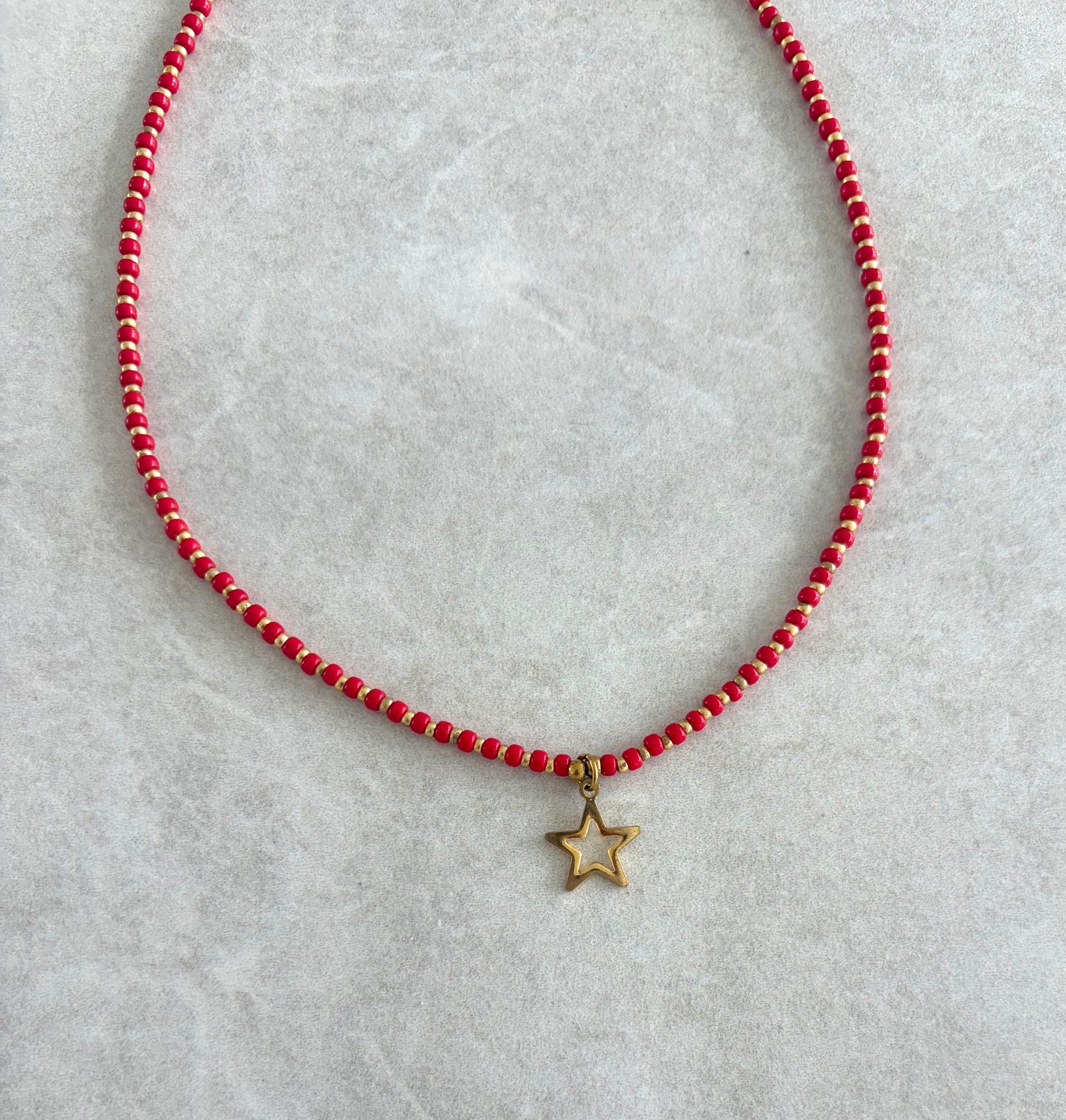 Choker doble seed bead