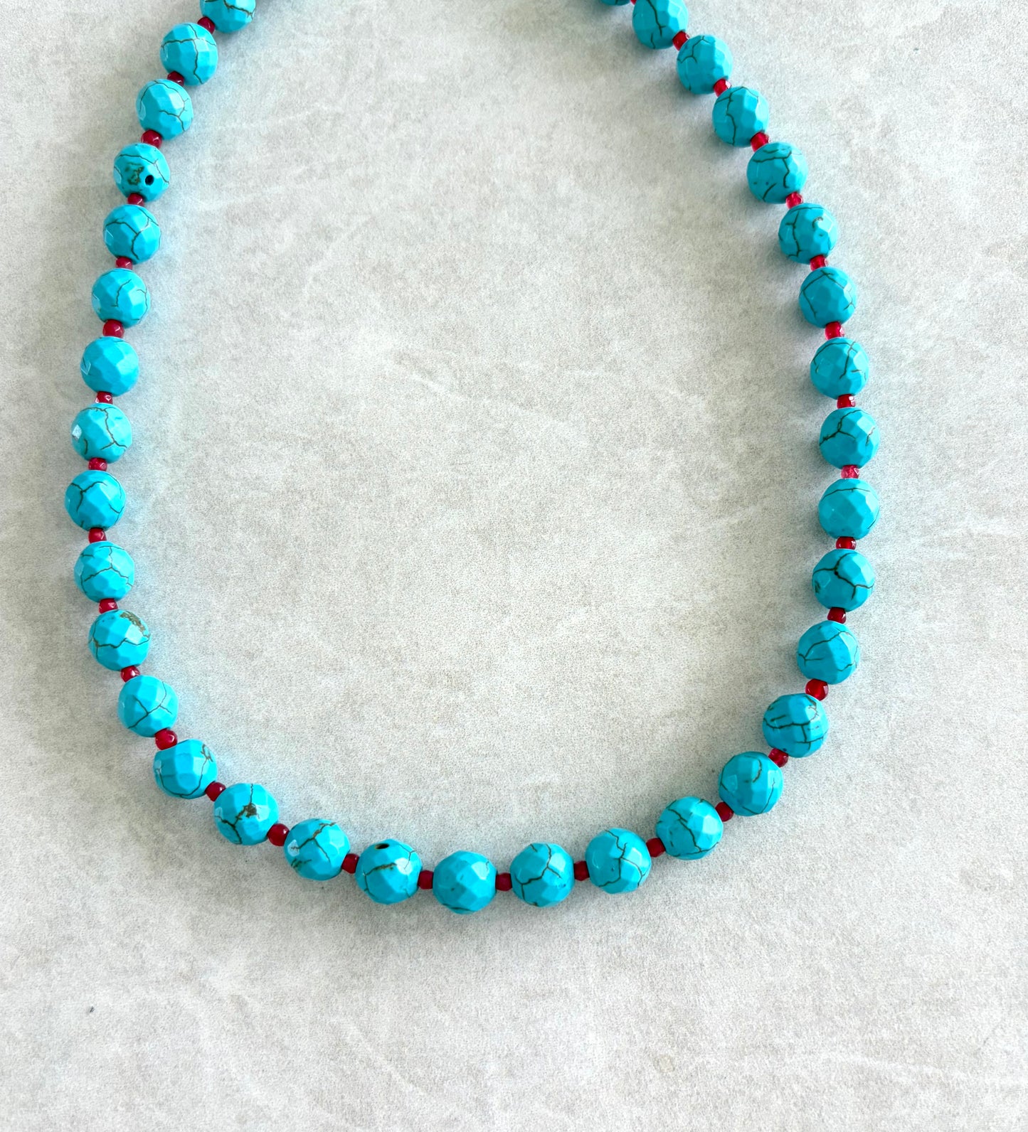 Collar Boom Turquesa y rojo