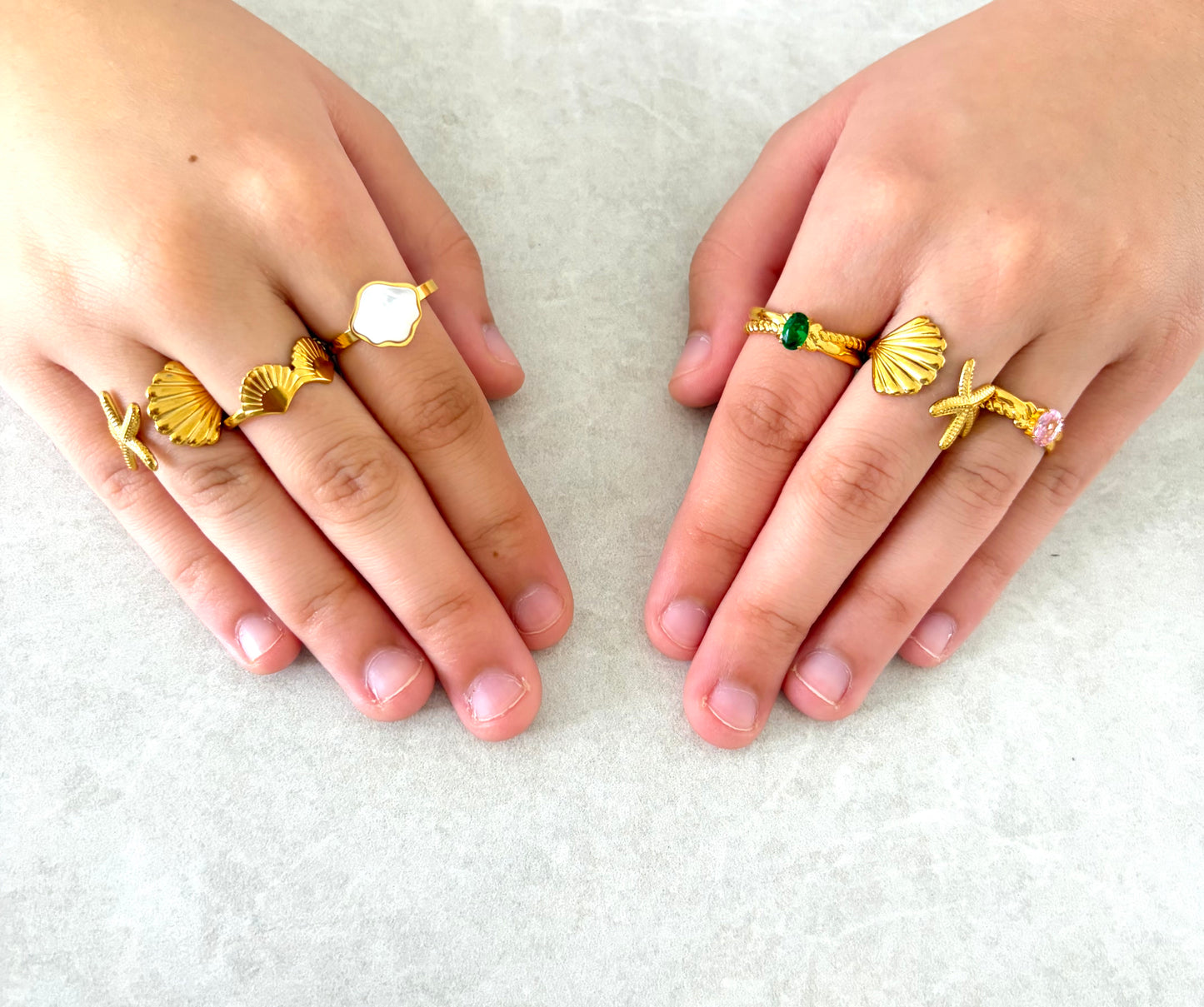 Anillo almeja en shell