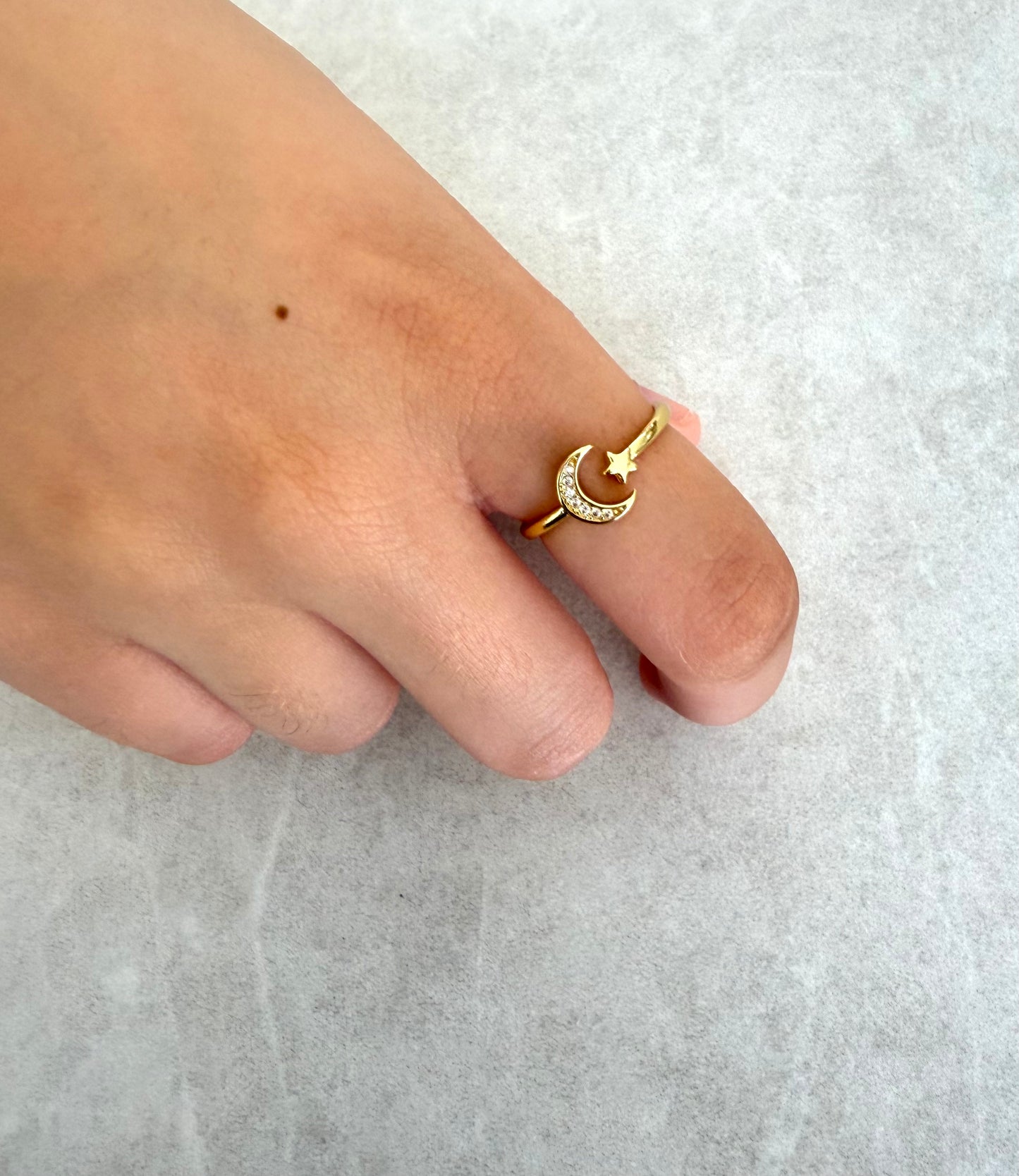 Anillo luna y estrella