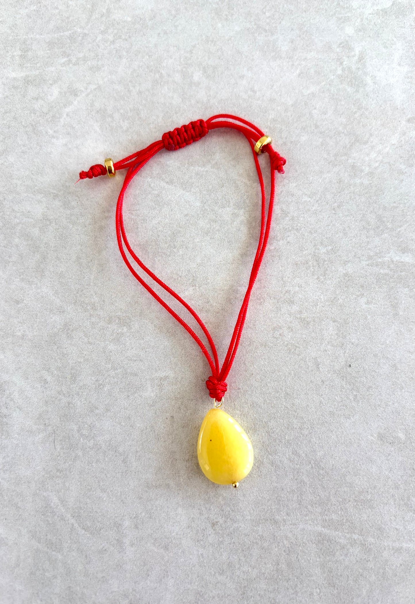 Pulsera semipreciosa gota amarilla