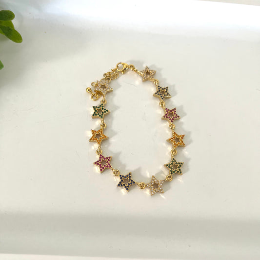 Pulsera estrella  multicolor