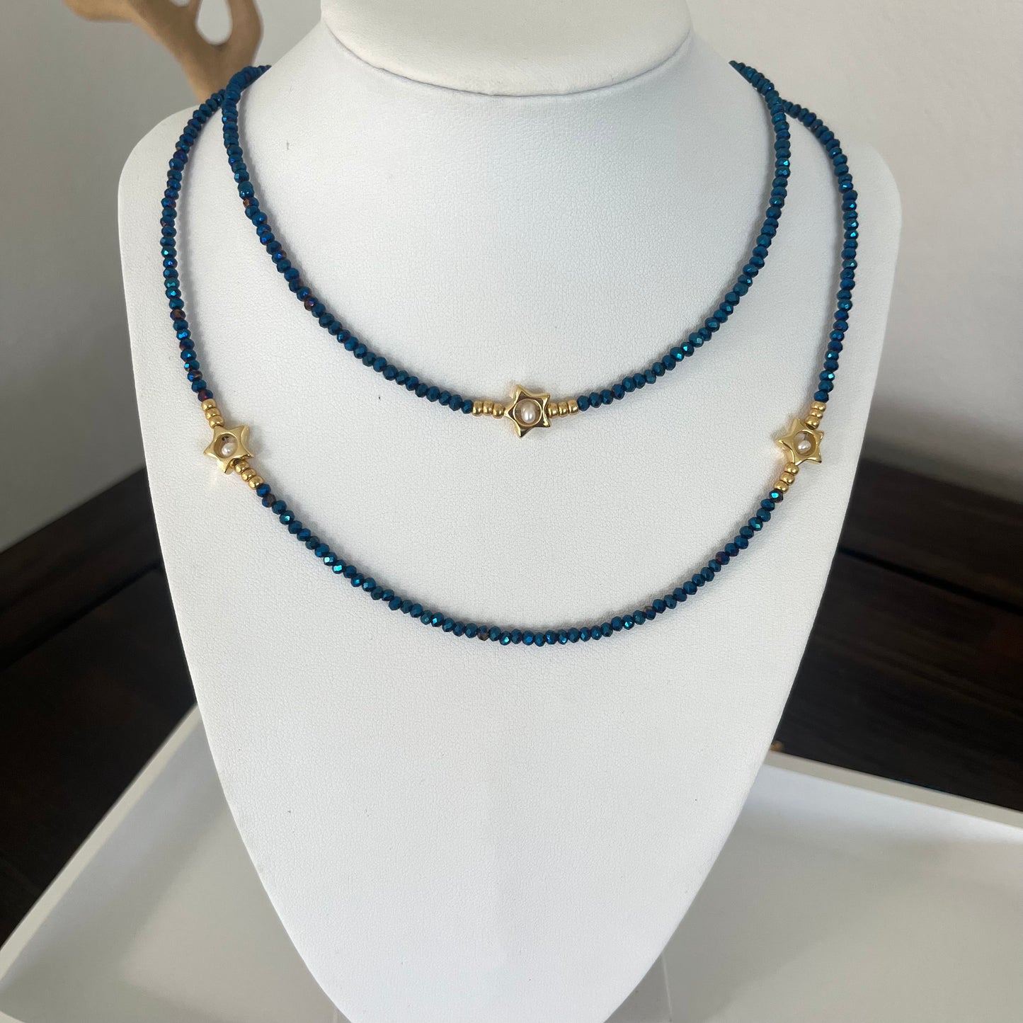 Collar cristal azul