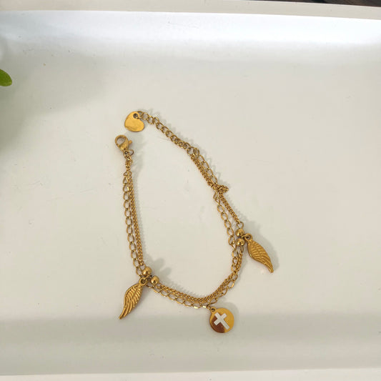 Pulsera tres charms