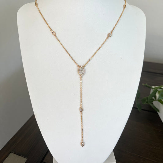 Cadena lariat en rhinestone