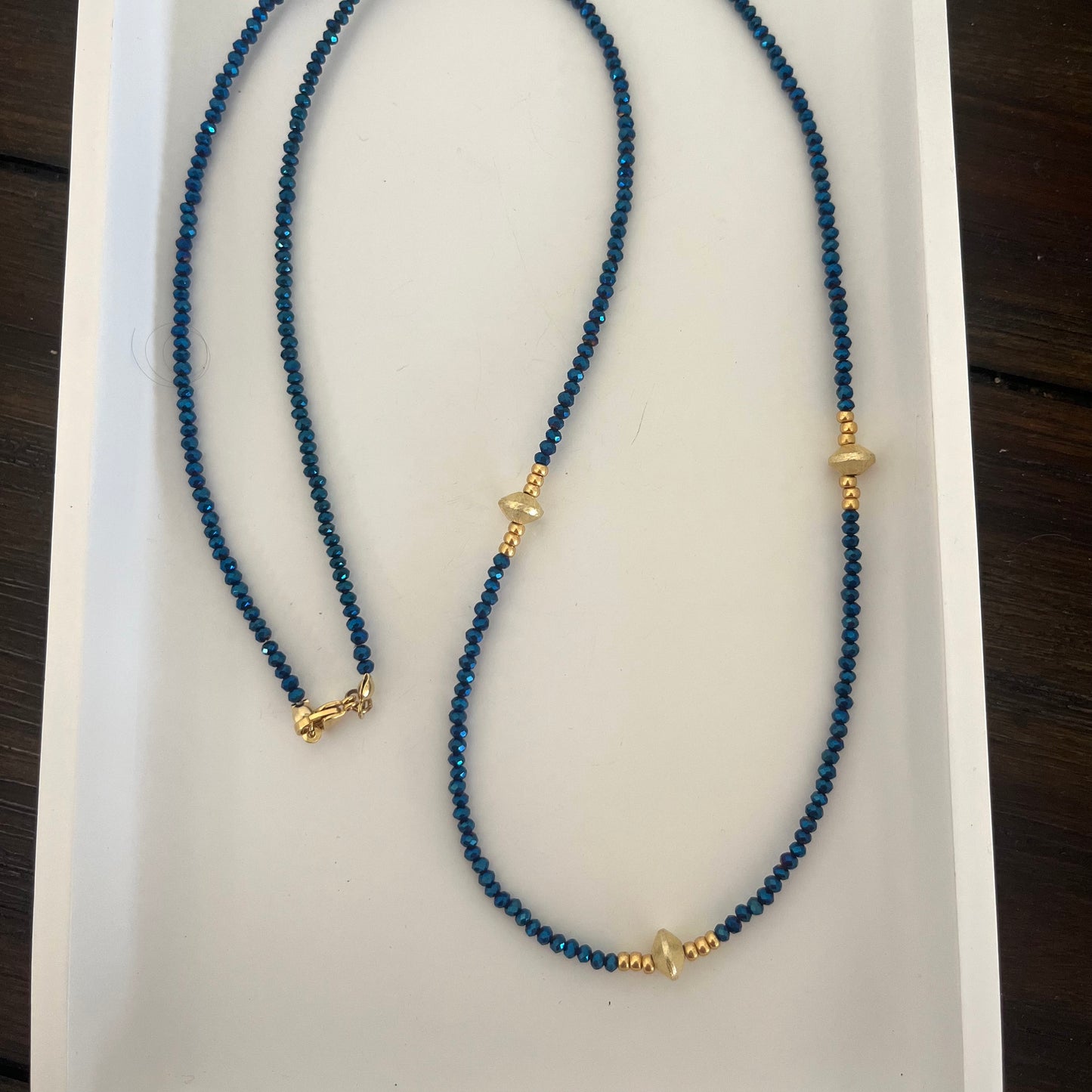 Collar cristal azul