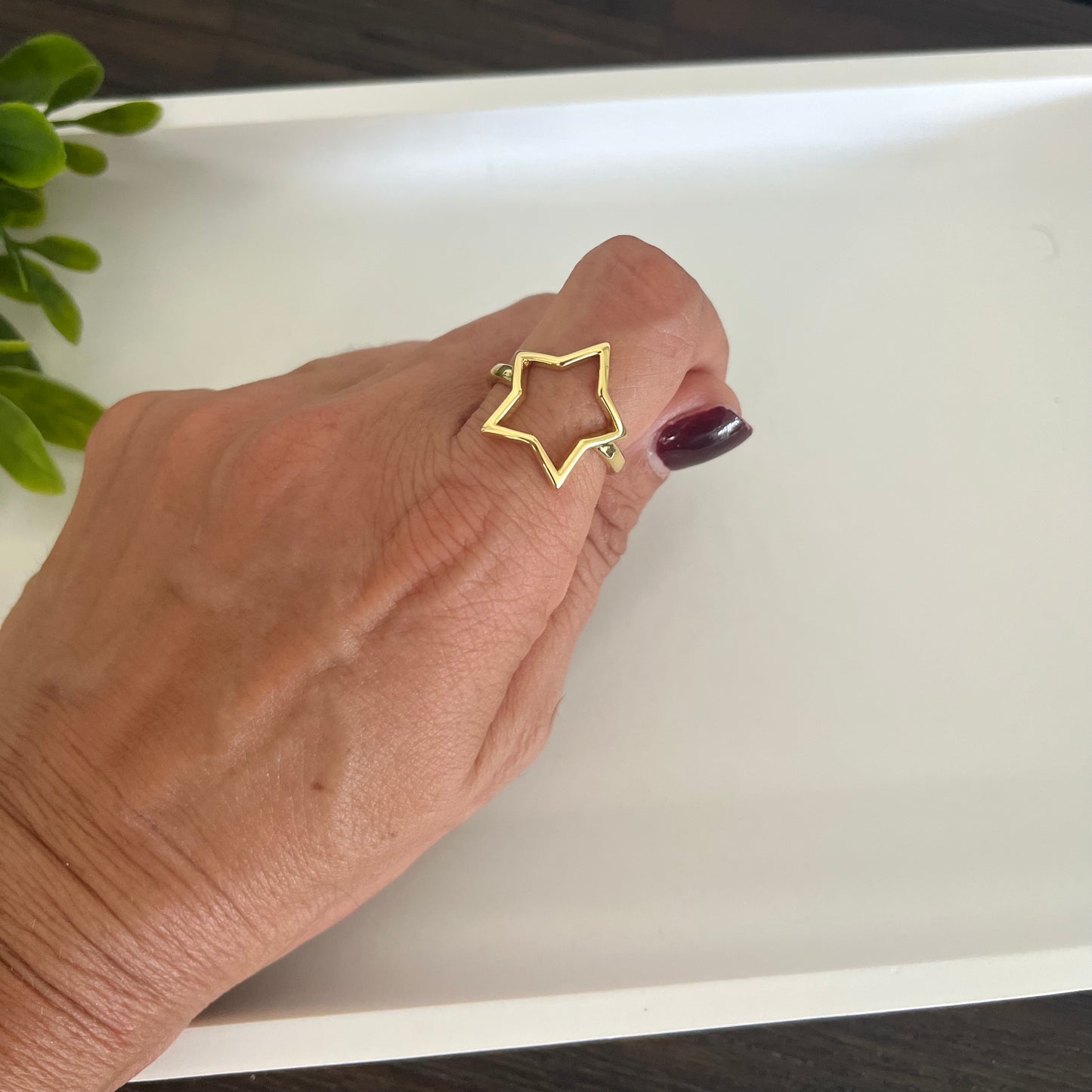 Anillo estrella calada