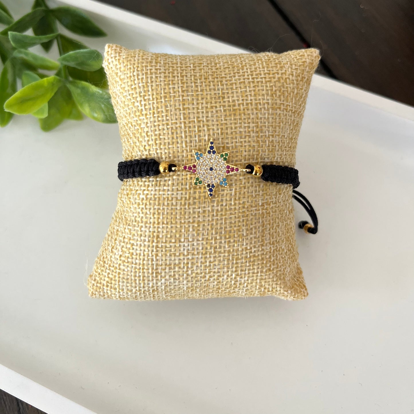 Pulsera estrella en punta rhinestone