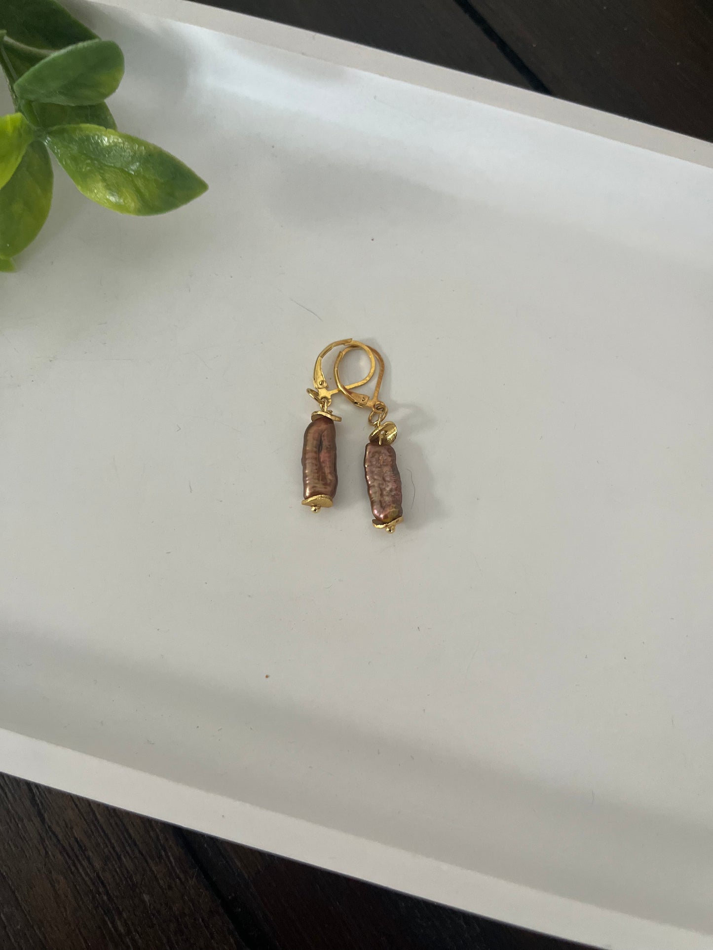 Perla rectangular earrings