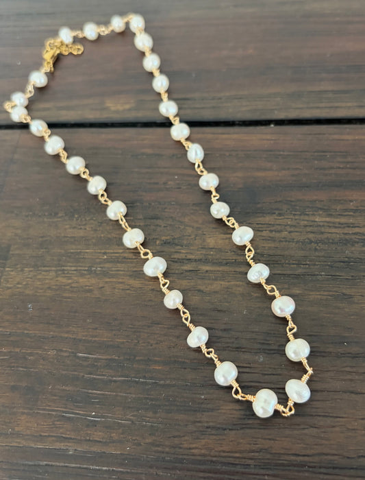 Collar en perla 6-7mm