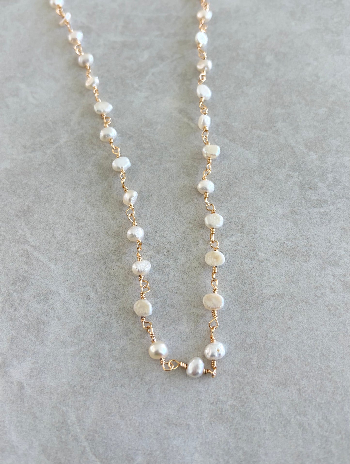 Collar en perla alambrado 4-5mm