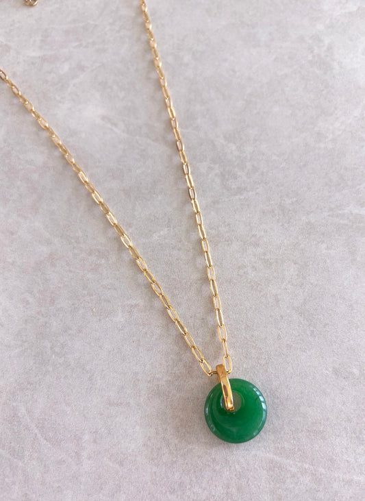 Cadena eslabón en Jade Verde