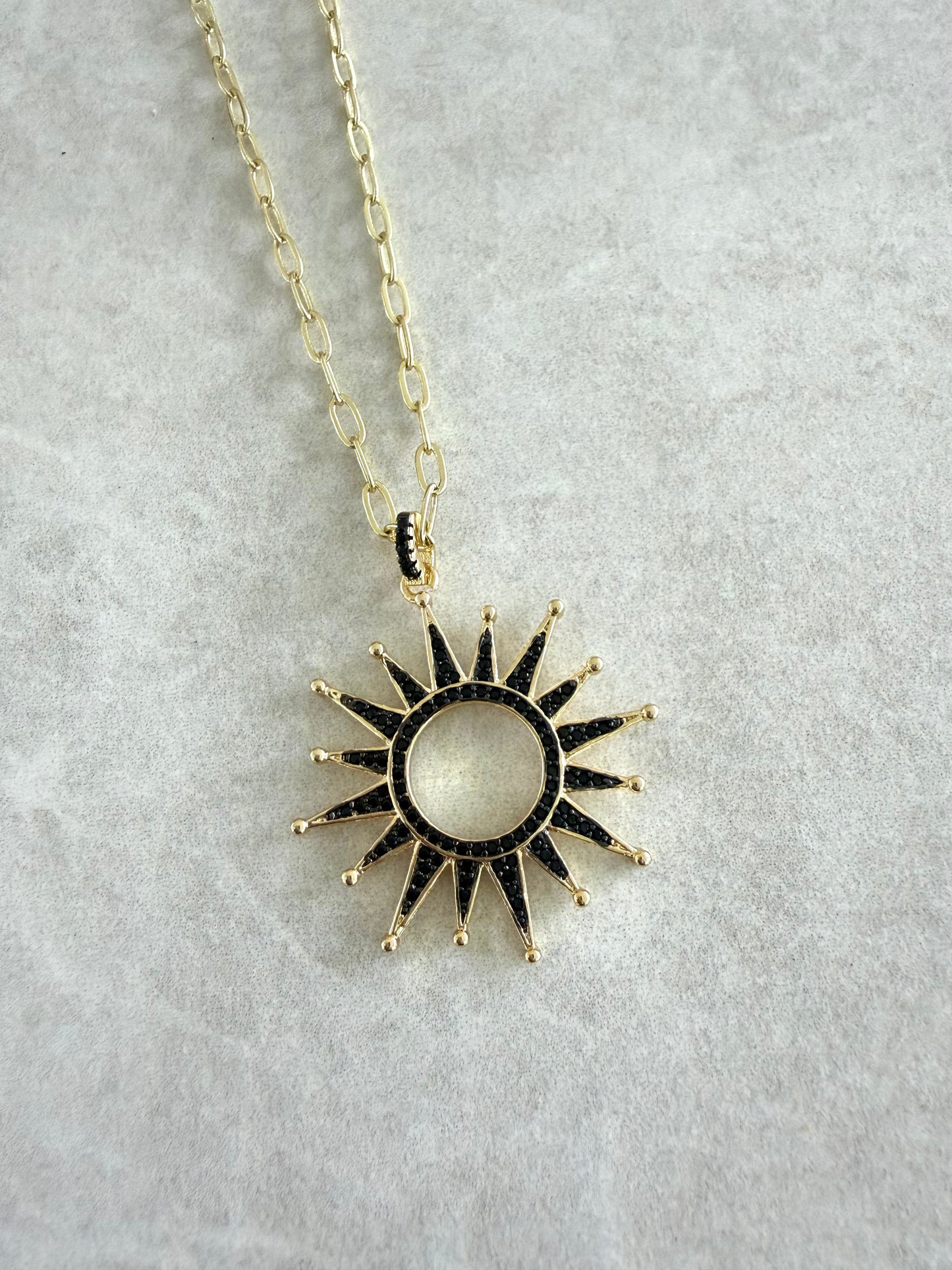 Cadena Sol Radiante en dos tonos