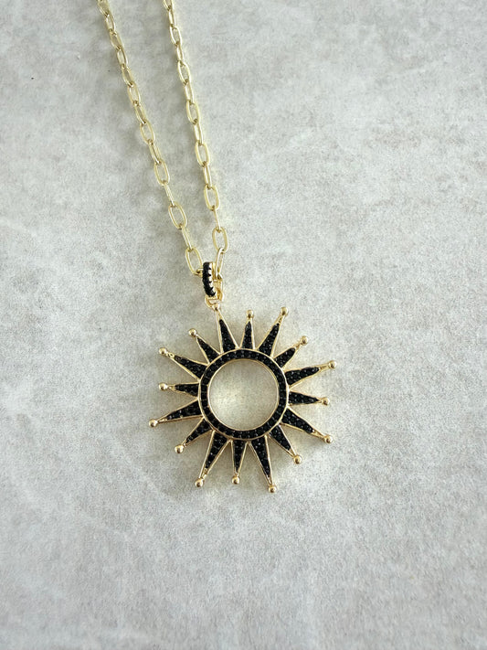 Cadena Sol Radiante en dos tonos