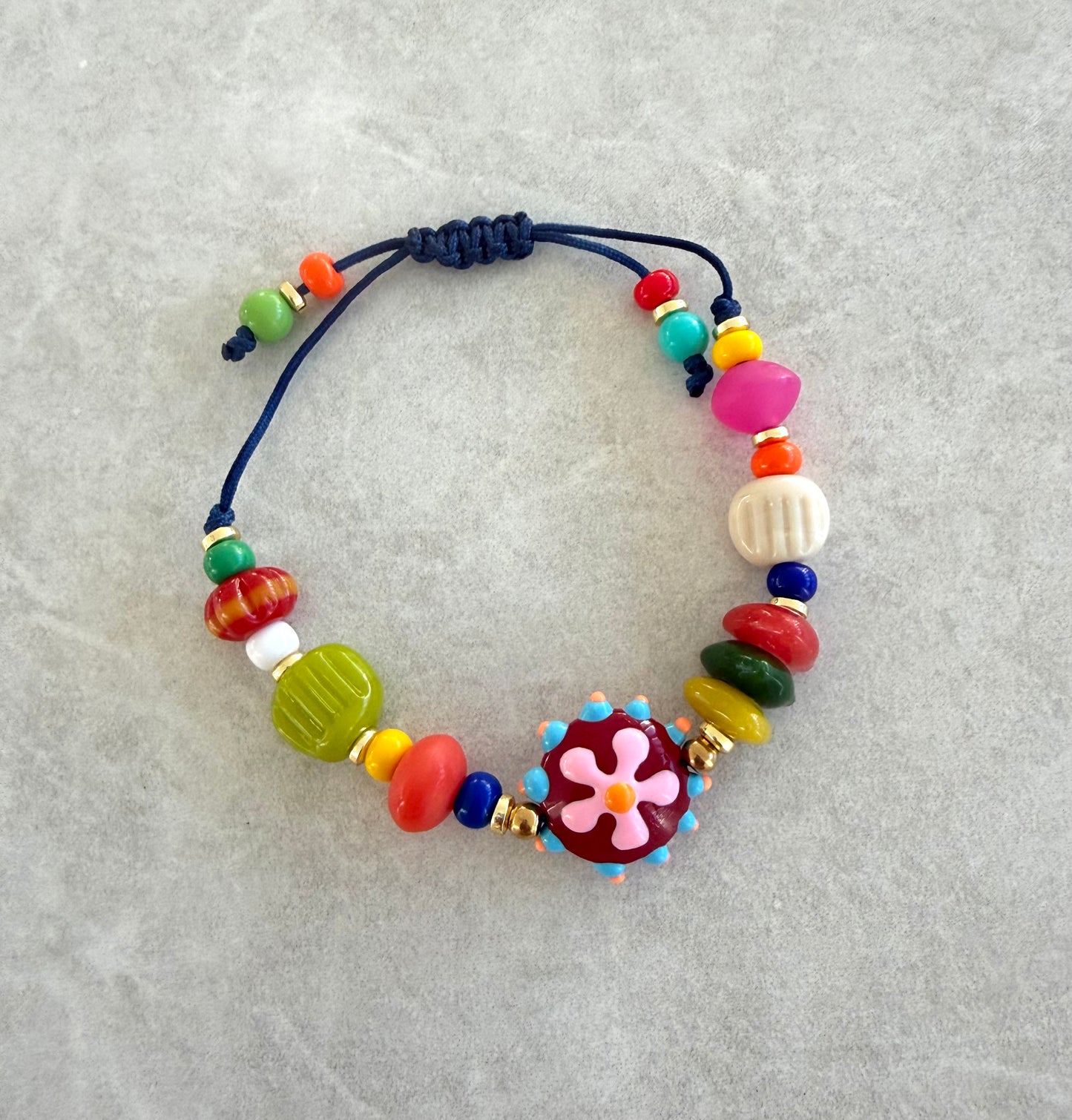 Pulsera Flor Rosada