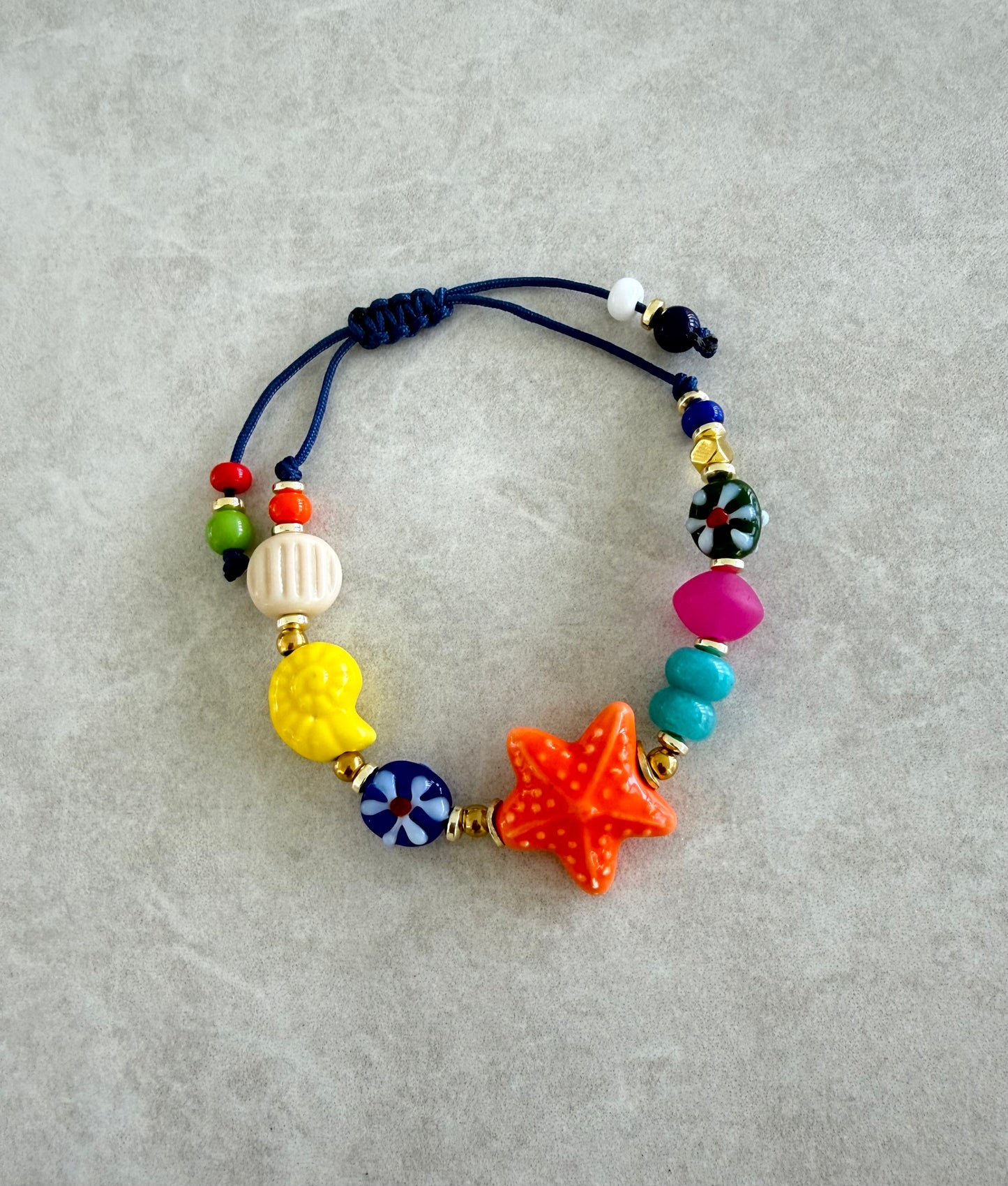 Pulsera estrella de mar naranja