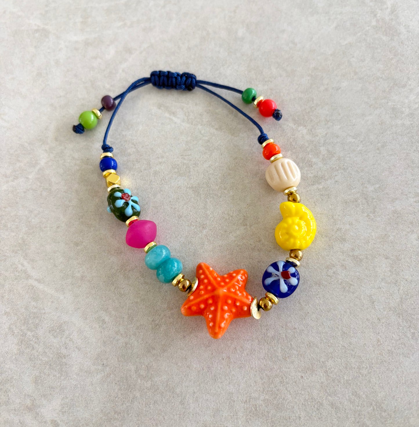 Pulsera estrella de mar naranja