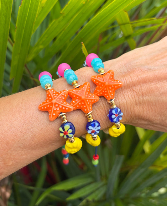 Pulsera estrella de mar naranja