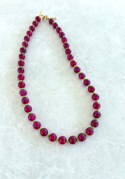 Collar Boom  Violeta y Verde