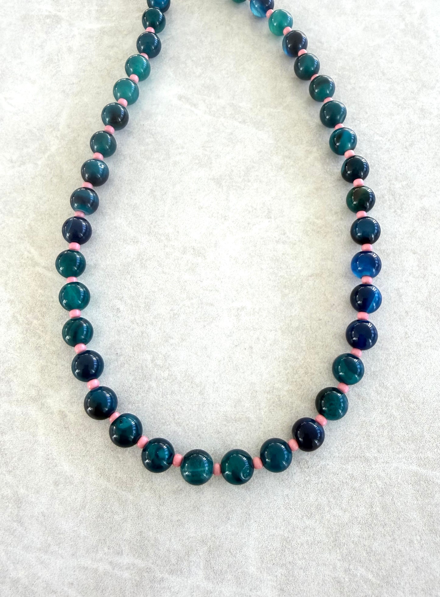 Collar Boom Azul Royal y rosado