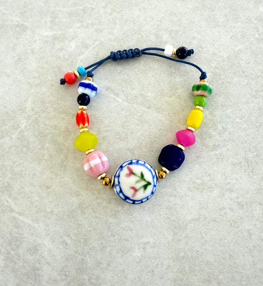 Pulsera florecitas rosas
