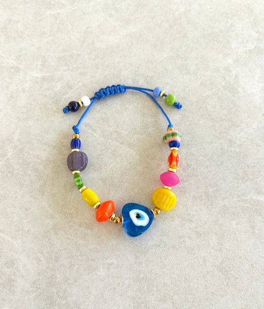 Pulsera ojo turco corazón