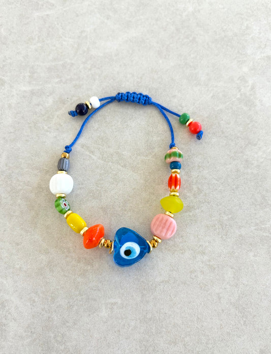 Pulsera ojo turco corazón