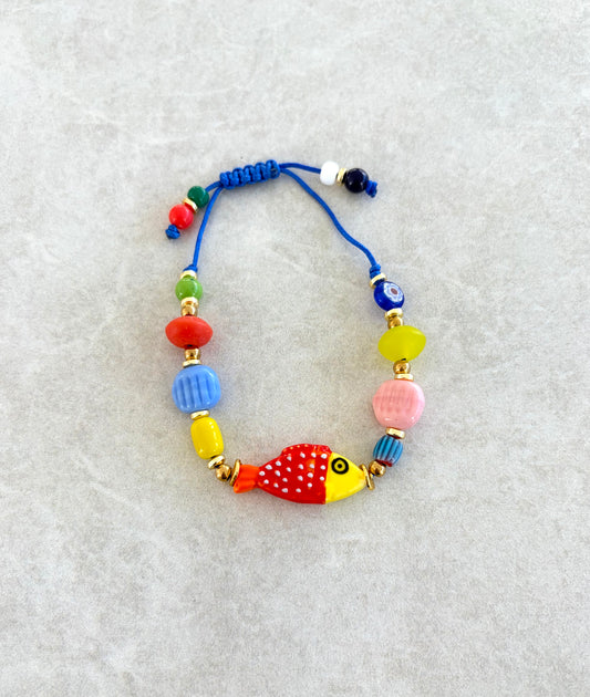 Pulsera pez rojo y amarillo