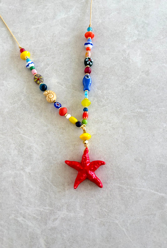 Collar estrella de mar roja I