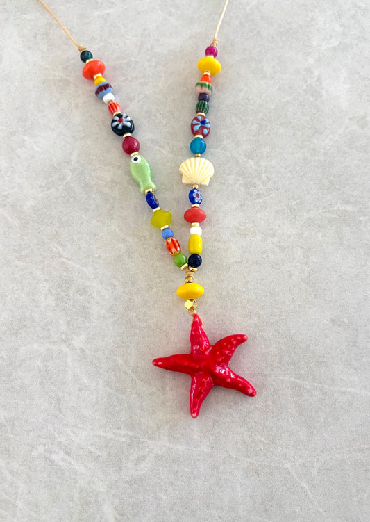 Collar estrella de mar roja II