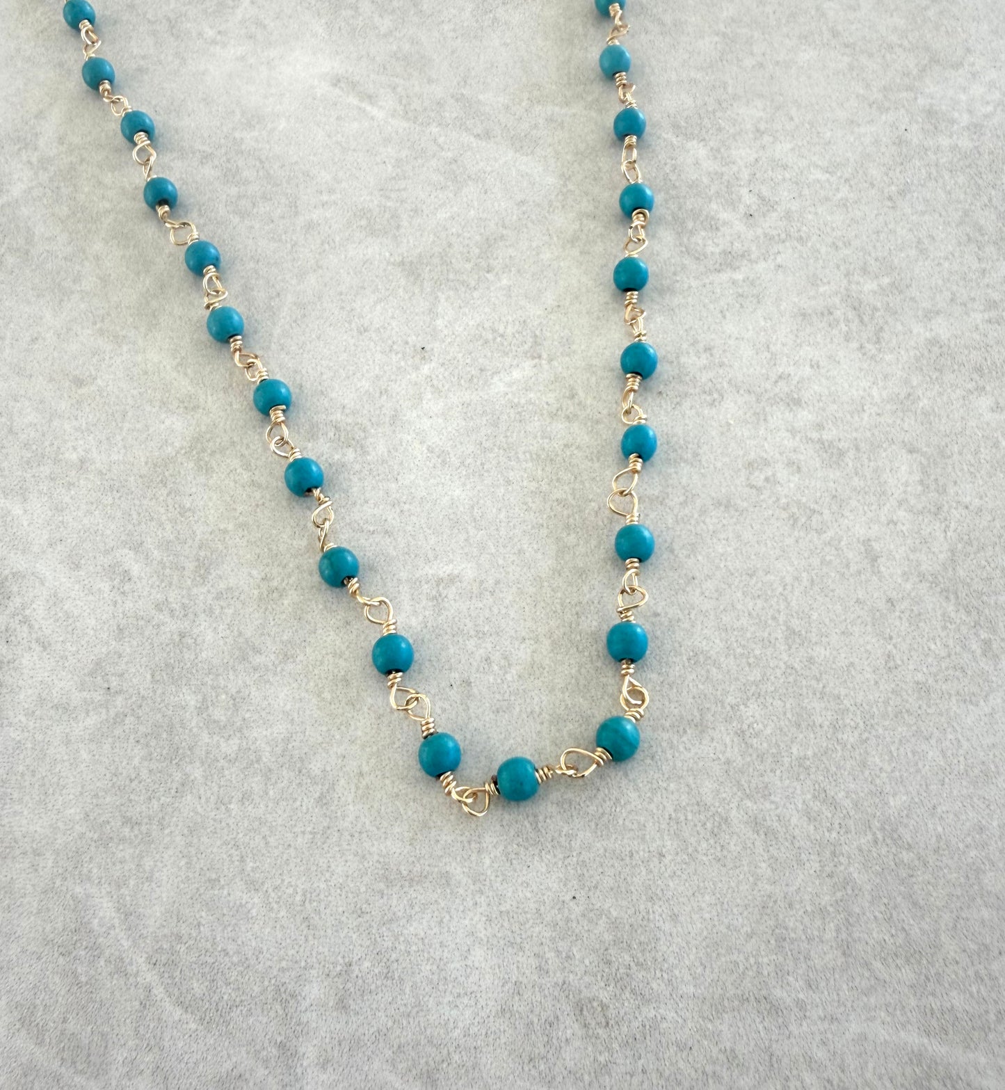 Choker alambrado turquesa