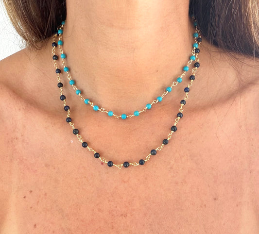 Choker alambrado lapizlazuli