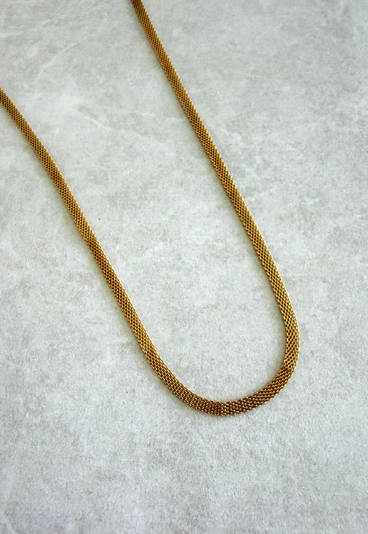 Cadena snake dorado mate