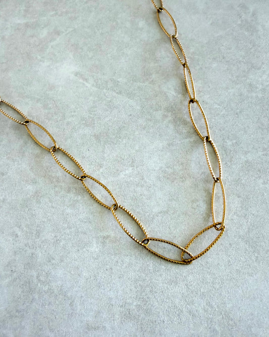 Cadena paper clip eslabones corrugados