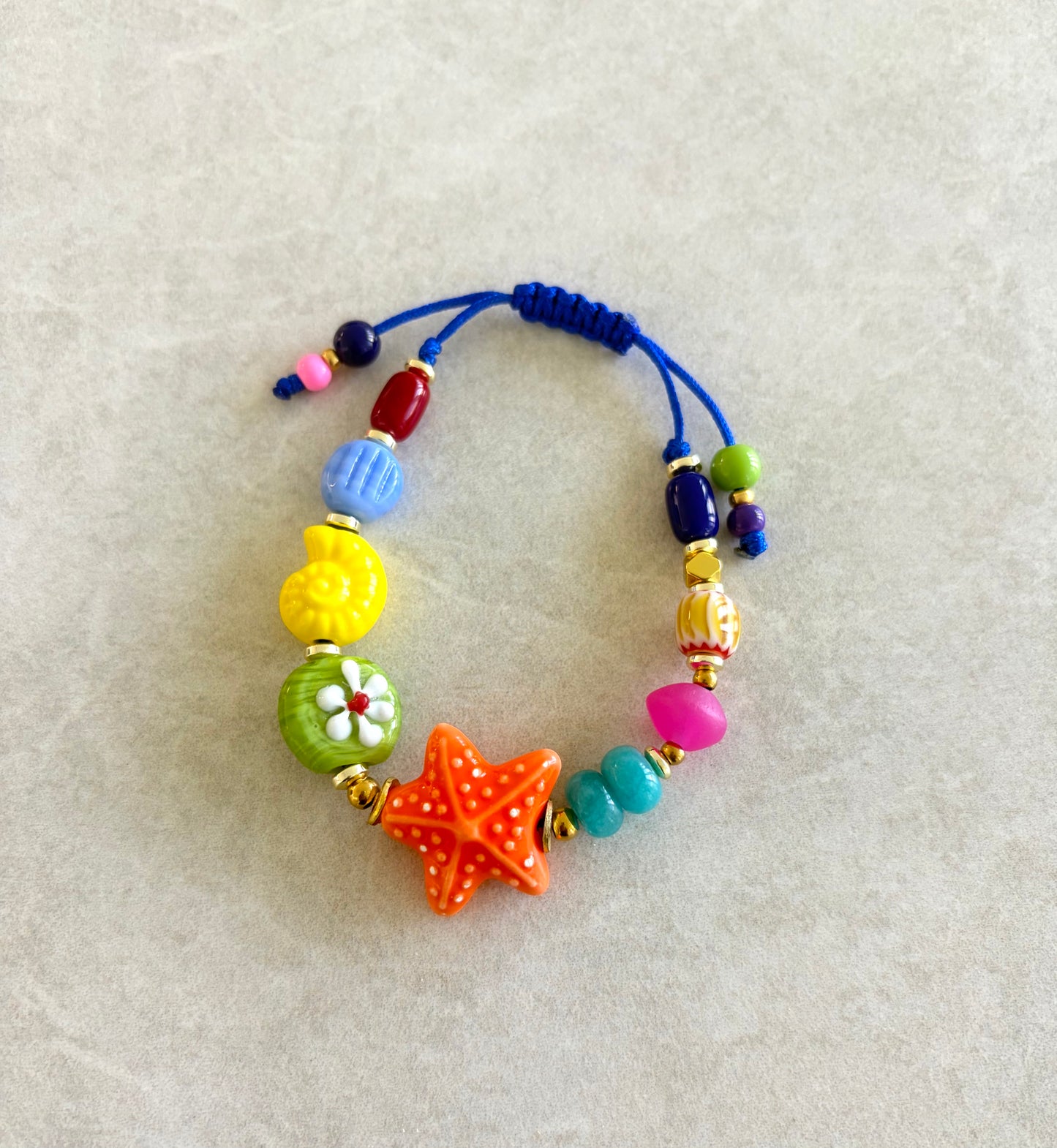 Pulsera estrella de mar naranja