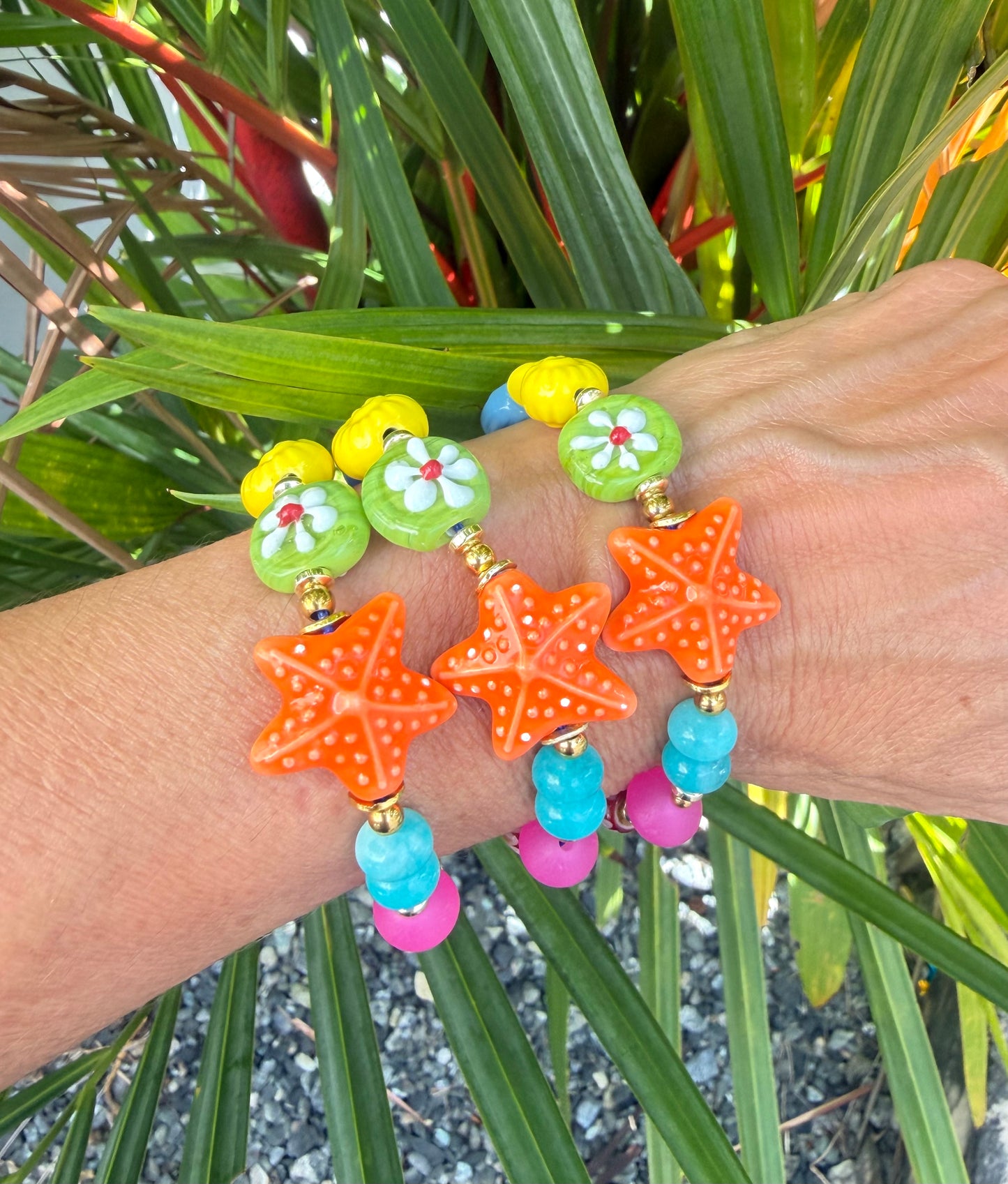 Pulsera estrella de mar naranja