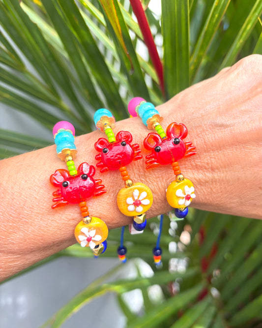 Pulseras cangrejo rojo