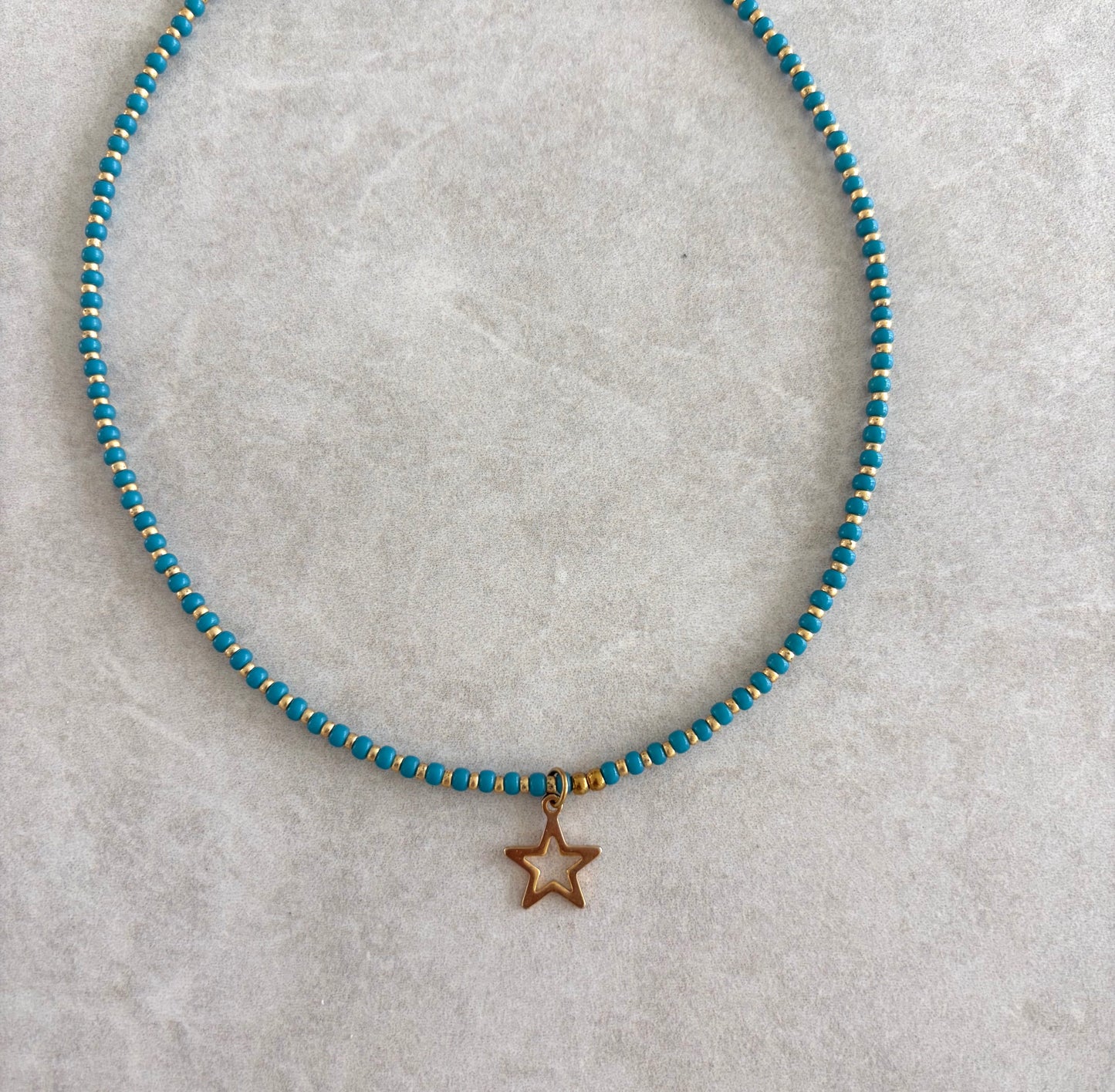 Choker doble seed bead