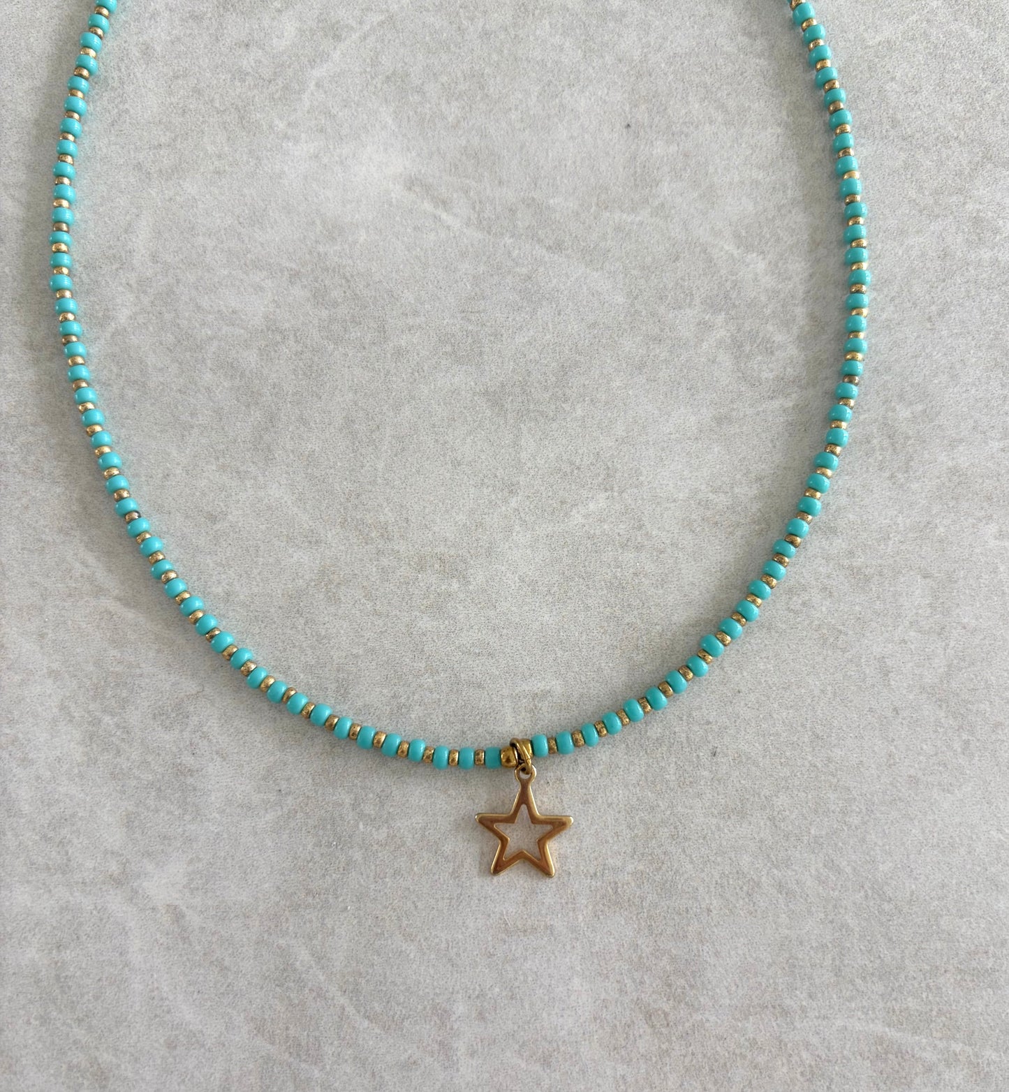 Choker doble seed bead