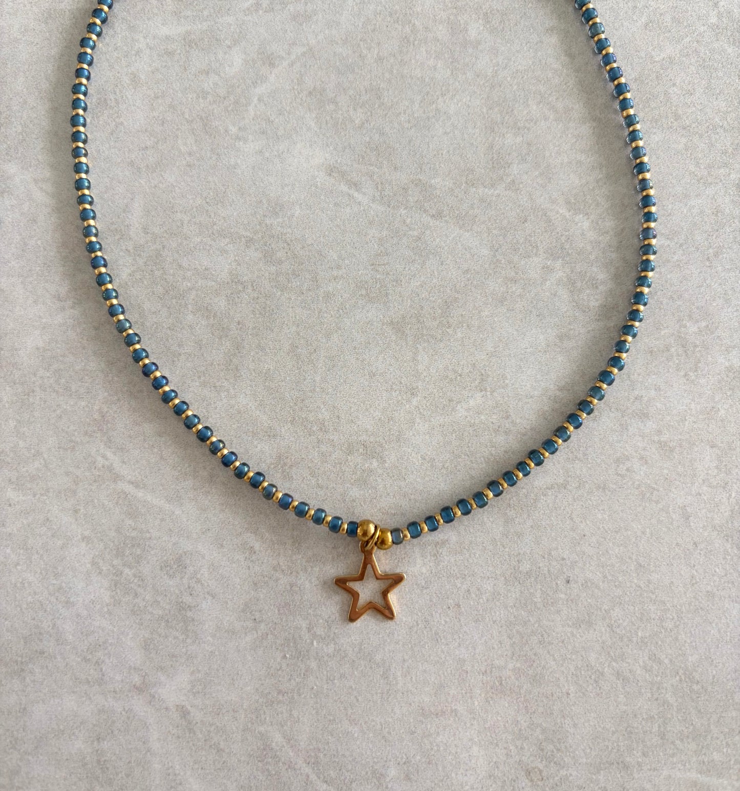Choker doble seed bead