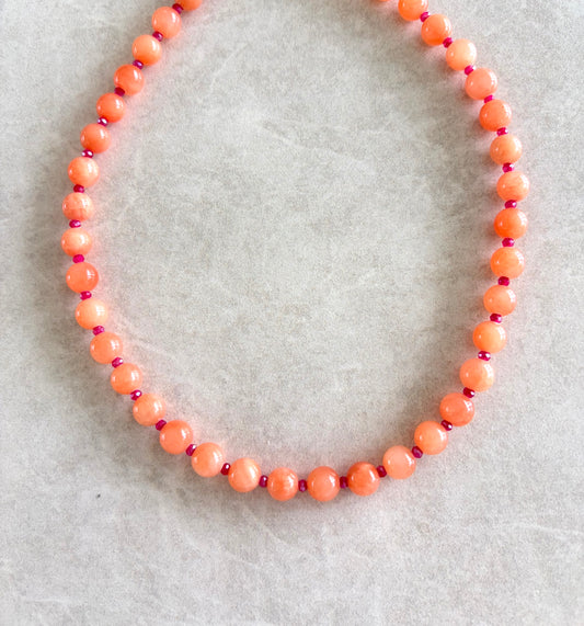 Collar Boom Naranja y fuschia