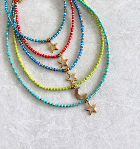 Choker doble seed bead