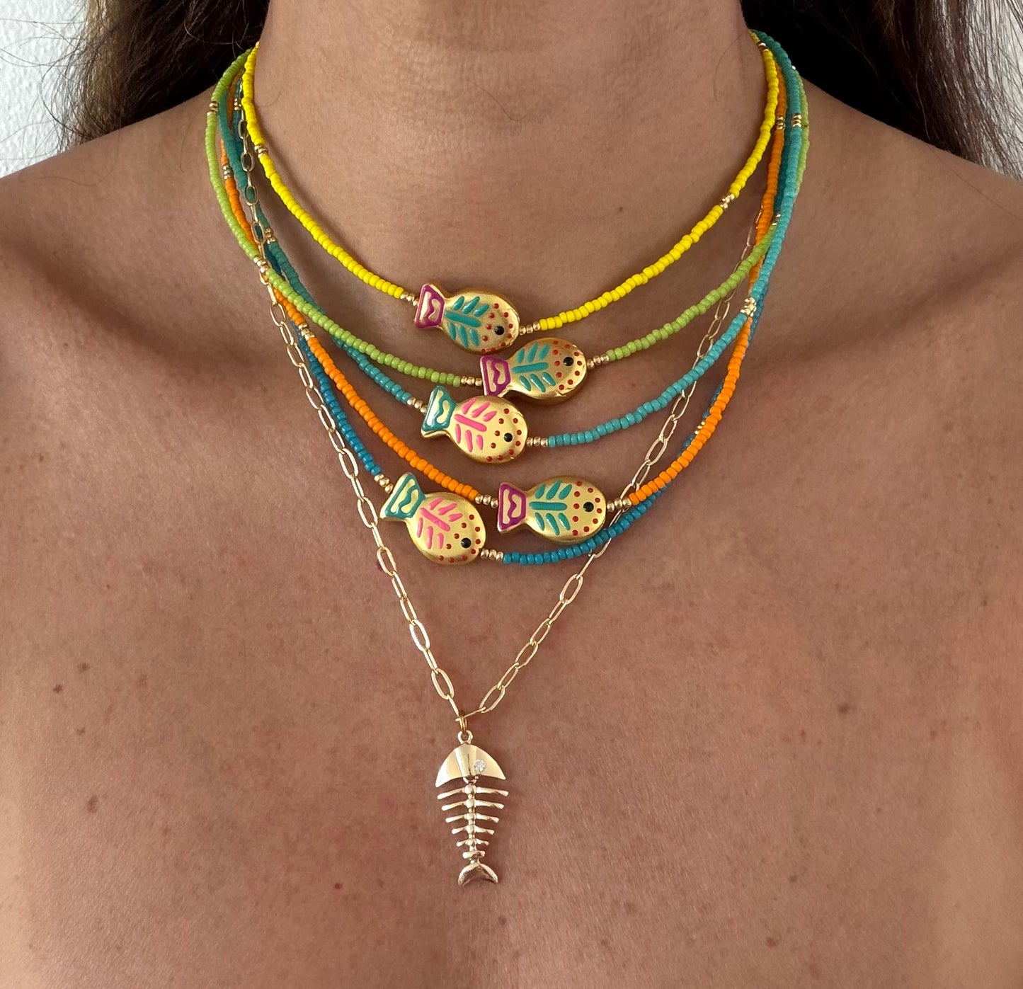 choker pez colorido