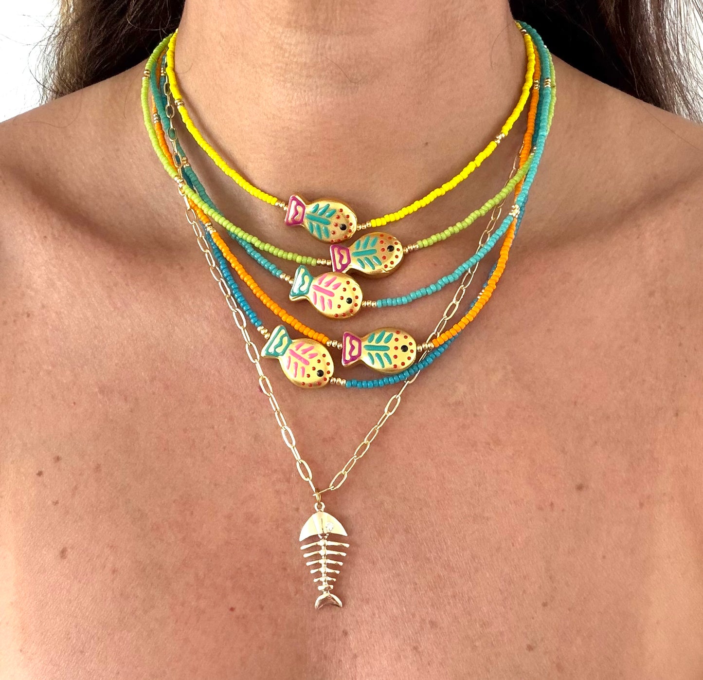 choker pez colorido
