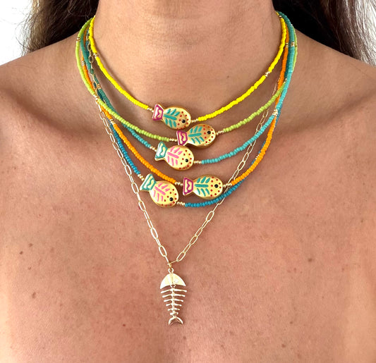 choker pez colorido