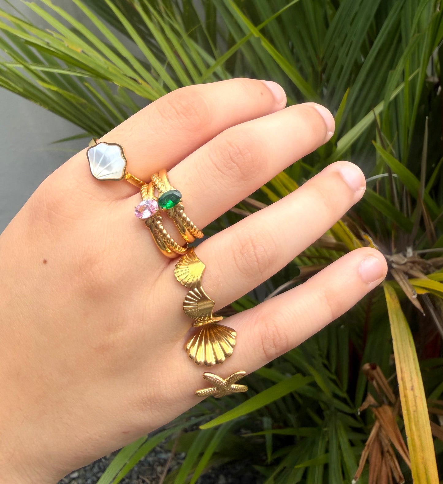 Anillo piedra verde jade