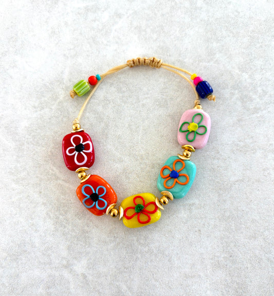 Pulsera ramillete de flores