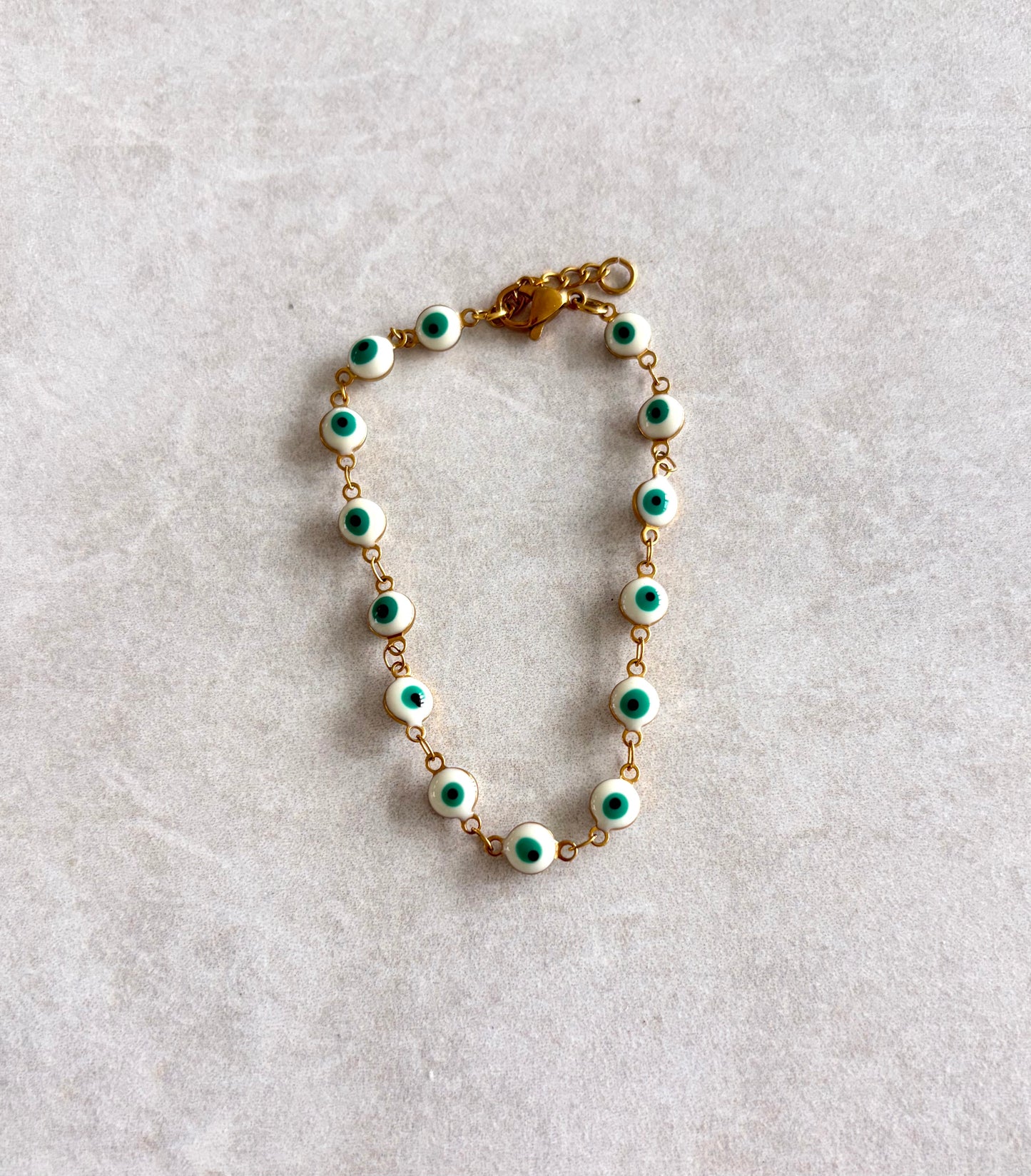 Pulsera ojo turco verde