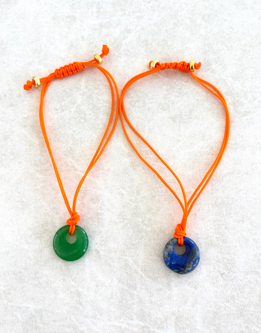 Pulsera semipreciosa color naranja